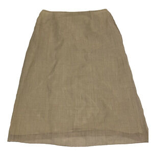 Anne Klein Pencil Skirt Womens Size 10 Wool Blend Lightweight Beige Lined Skirt